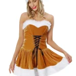 chirstmas-costume-tie-strap-dress-with-shawl-6 sexy christmas costumes