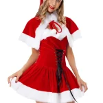 chirstmas-costume-tie-strap-dress-with-shawl-7 sexy christmas costumes
