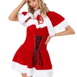 chirstmas-costume-tie-strap-dress-with-shawl-8 sexy christmas costumes