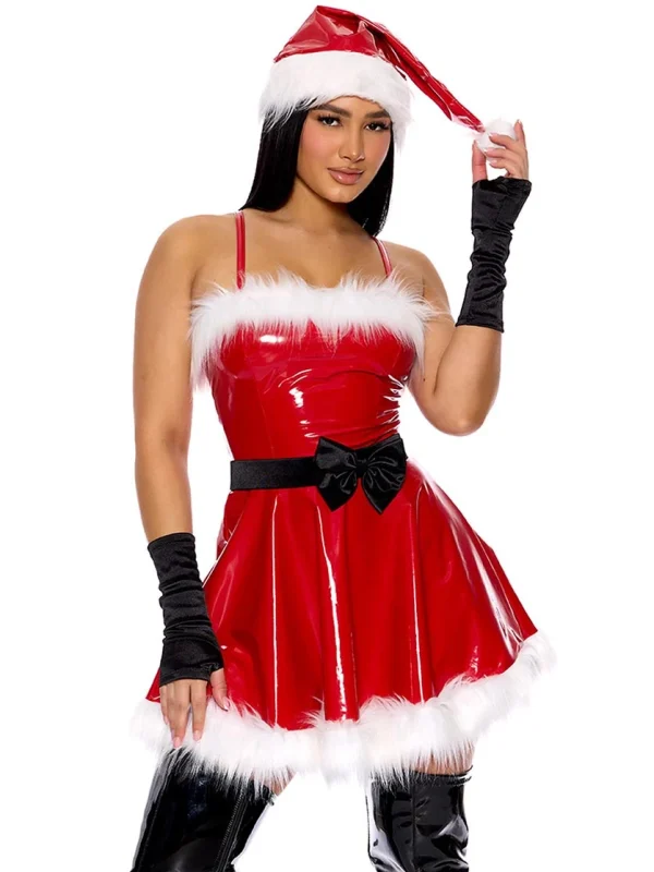 christmas-costume-classic-red-leather-dress-1 sexy christmas costumes