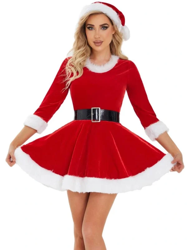 christmas-costume-classic-red-velet-dress-1 sexy christmas costumes