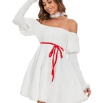 christmas-costume-cute-white-plush-dress-4 cute christmas costumes