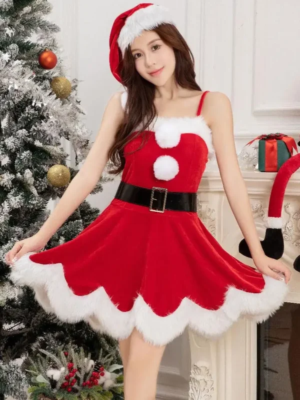 christmas-costume-flower-edged-dress-1 cute christmas costumes