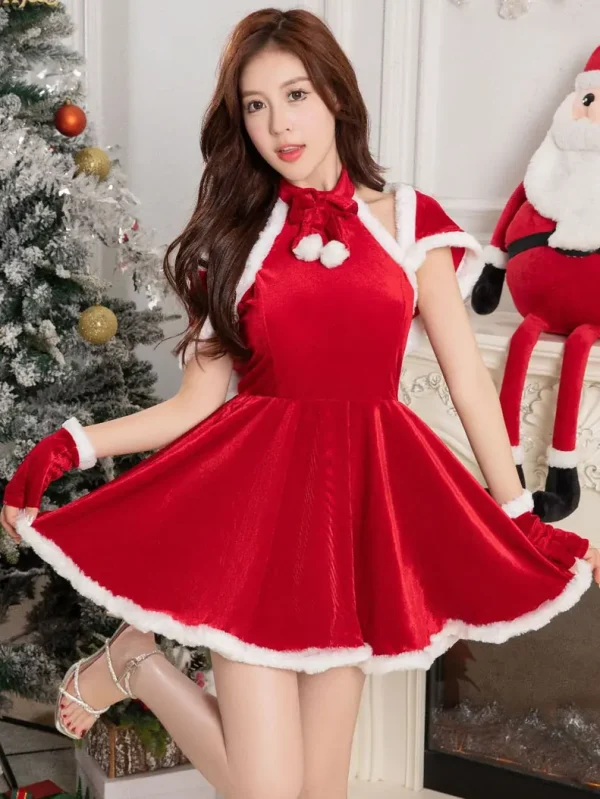 christmas-costume-off-shoulder-dress-suit-3 cute christmas costumes