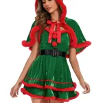 christmas-costume-velet-dress-with-shawl-6 sexy christmas costumes