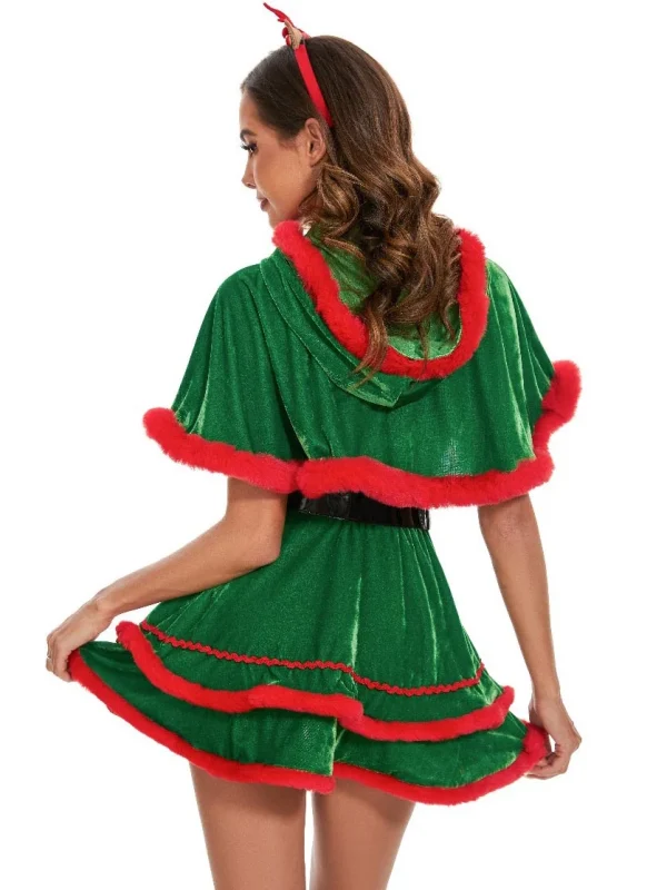 christmas-costume-velet-dress-with-shawl-7 sexy christmas costumes