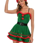 christmas-costume-velet-dress-with-shawl-8 sexy christmas costumes