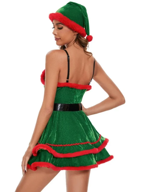 christmas-costume-velet-dress-with-shawl-9 sexy christmas costumes