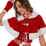 christmas-costumes-cute-red-dress-with-shawl-5 cute christmas costumes