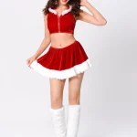 christmas-costumes-cute-red-split-suit-2 cute christmas costumes
