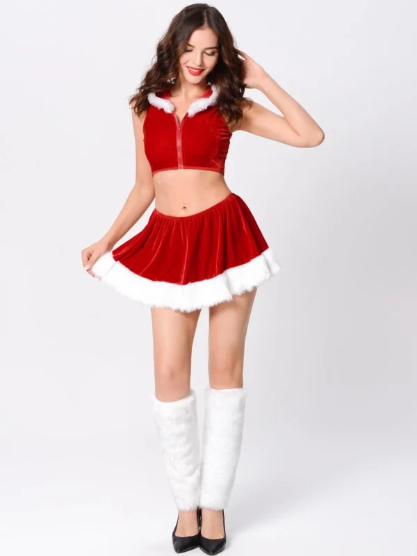 christmas-costumes-cute-red-split-suit-2 cute christmas costumes