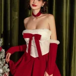 christmas-costumes-front-bow-knot-dress-1 cute christmas costumes
