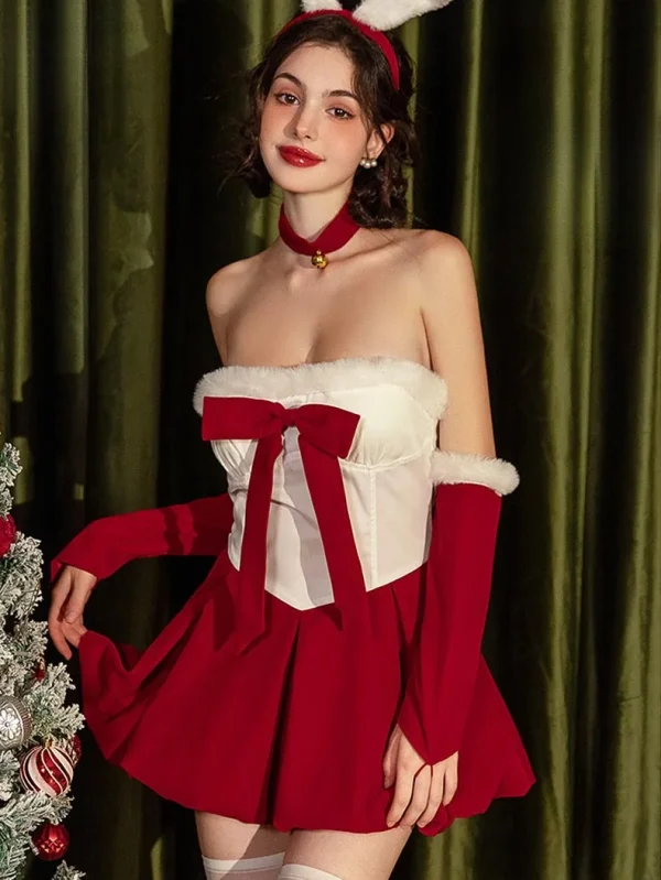 christmas-costumes-front-bow-knot-dress-1 cute christmas costumes
