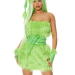 christmas-costumes-green-fluffy-dress-suit-1 sexy christmas costumes