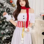 christmas-costumes-white-off-shoulder-dress-1 cute christmas costumes