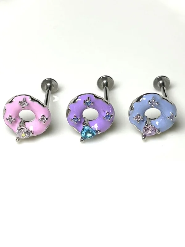 cute-diamond-donut-piercing-jewelry-5 body piercing jewellery