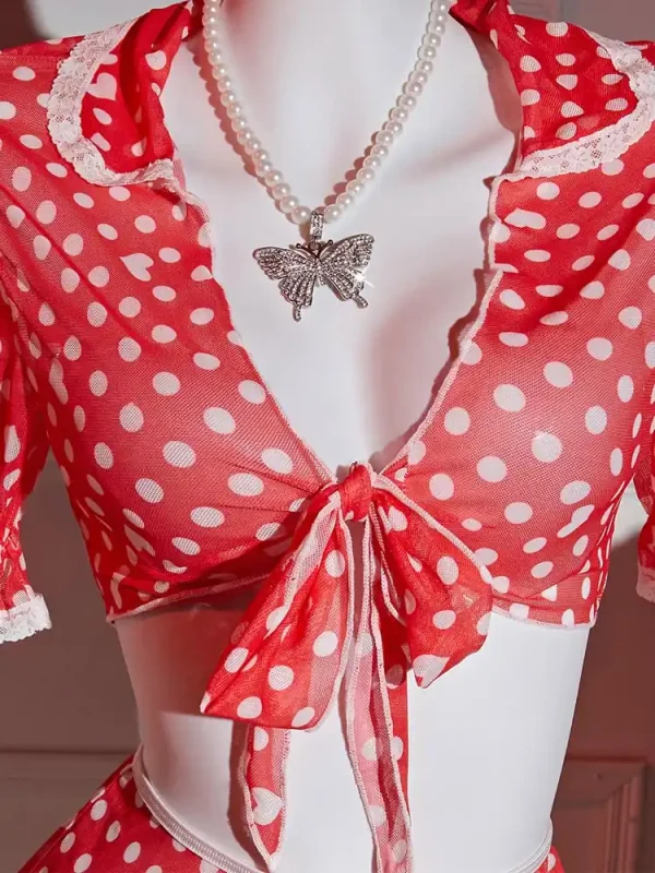 cute-lingerie-dress-red-polka-pot-set-8 best lingerie website