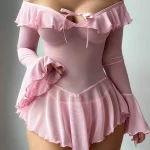 cute-lingerie-off-shoulder-mesh-dress-6 best lingerie website
