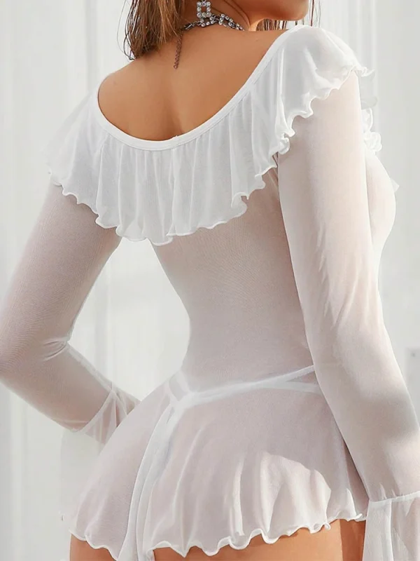 cute-lingerie-off-shoulder-mesh-dress-7 best lingerie website