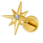 eight-pointed-ziron-titanium-alloy-ear-lip-studs-1 body piercing jewellery