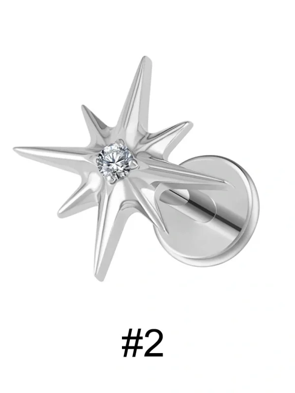 eight-pointed-ziron-titanium-alloy-ear-lip-studs-3 body piercing jewellery