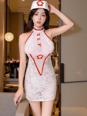 nurse-cosplay-flora-mesh-dress-set-1 sexy nurse cosplay