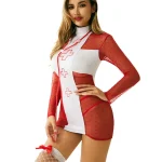 nurse-cosplay-red-mesh-dress-set-2 sexy nurse cosplay
