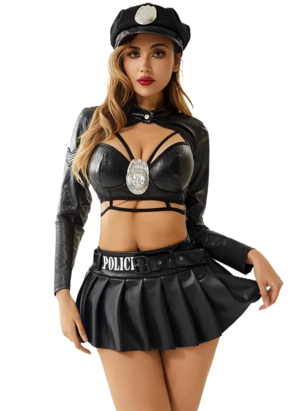 police-cosplay-black-leather-suit-2 sexy police cosplay