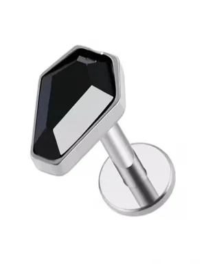 rhombic-zircon-ear-lip-studs body piercing jewellery