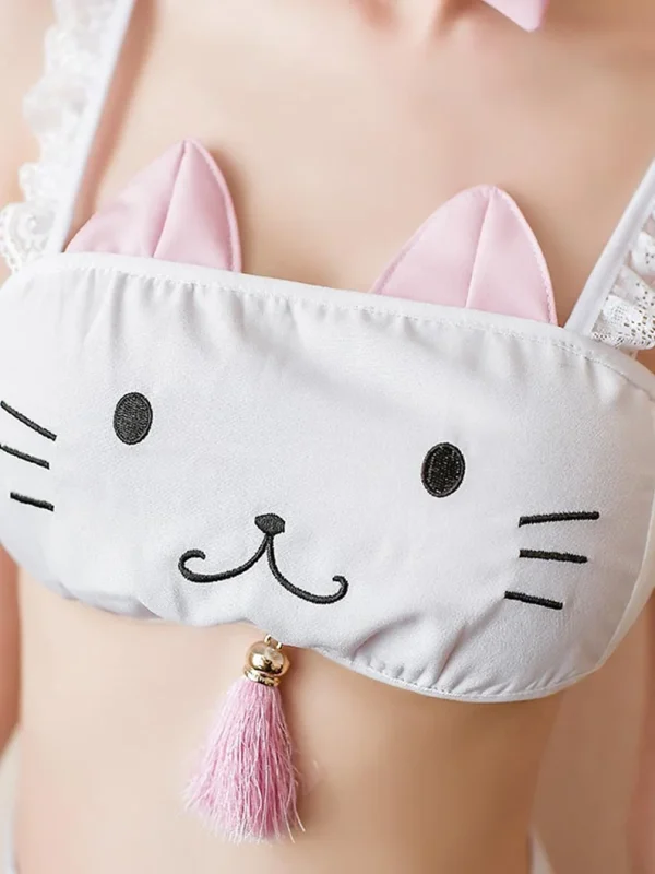 split-white-cat-costumes-lingerie-5 role paly lingerie