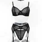 teddy-lingerie-black-leopard-mesh=set-7 lingerie teddy