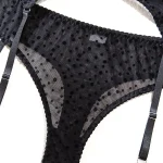 teddy-lingerie-black-mesh-polka-dots-8 sexy teddy lingerie