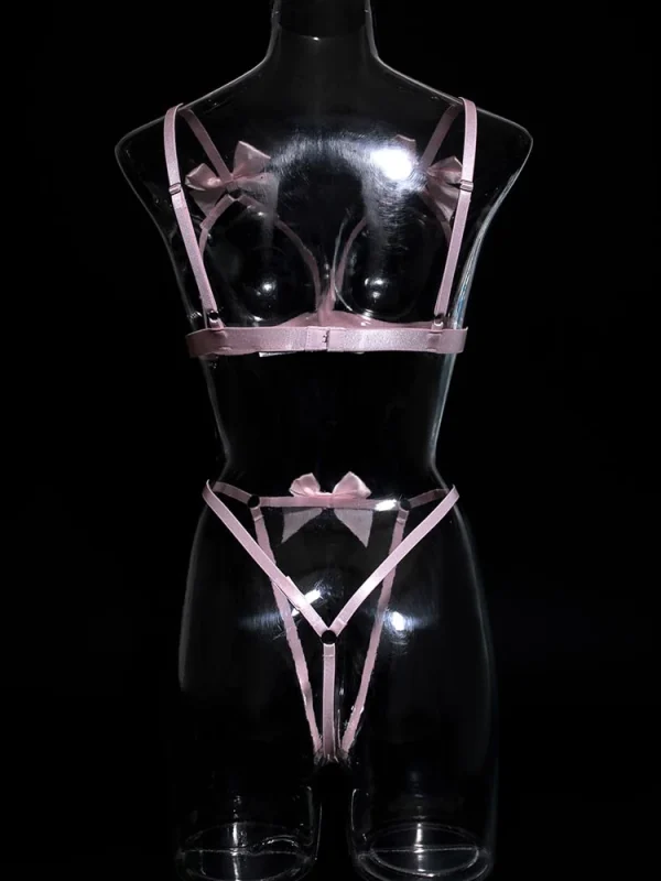 teddy-lingerie-bownots-straps-set-4 lingerie teddy