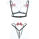 teddy-lingerie-bownots-straps-set-7 lingerie teddy
