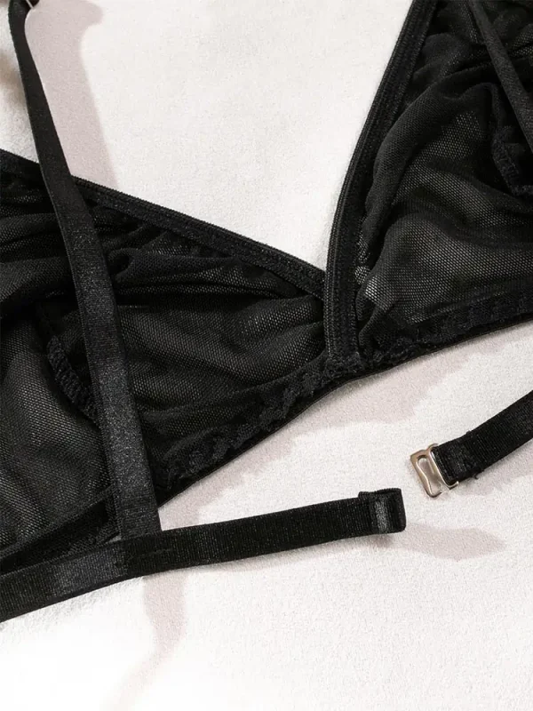 teddy-lingerie-chain-black-mesh-set-4 lingerie teddy