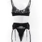 teddy-lingerie-cute-bownot-black-set-6 lingerie teddy