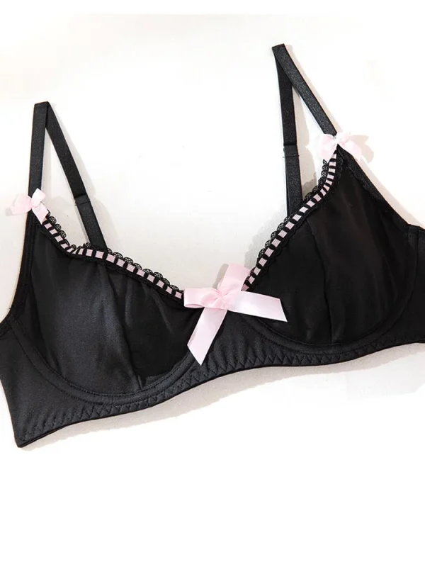 teddy-lingerie-cute-bownot-black-set-7 lingerie teddy