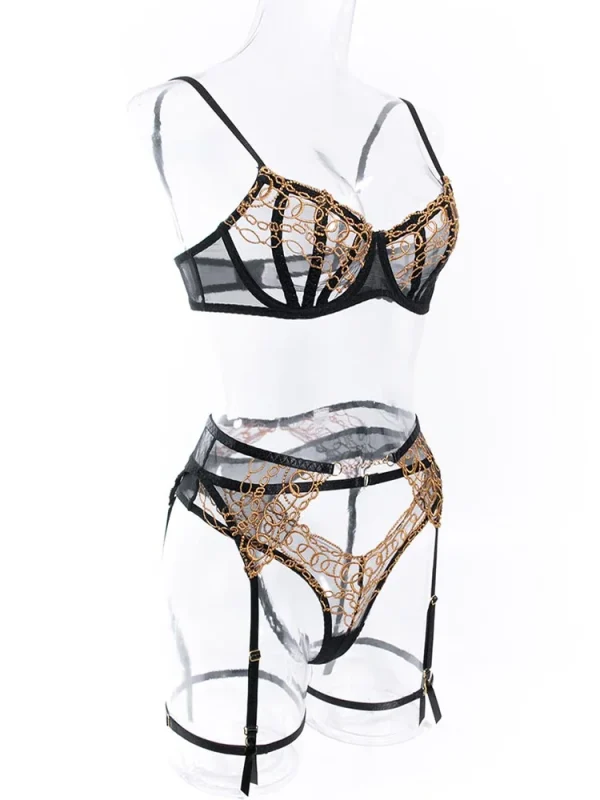 teddy-lingerie-exotic-black-mesh-set-4 lingerie teddy