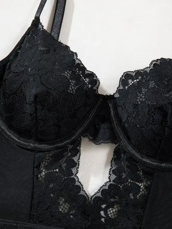 teddy-lingerie-lace-mesh-one-piece-6 lingerie teddy