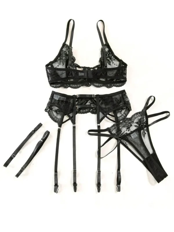 teddy-lingerie-mesh-floral-set-9 teddy lingeries store