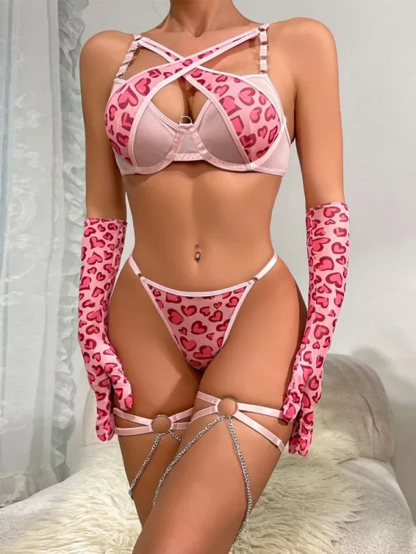 teddy-lingerie-pink-heart-pattern-set-1 lingerie teddy