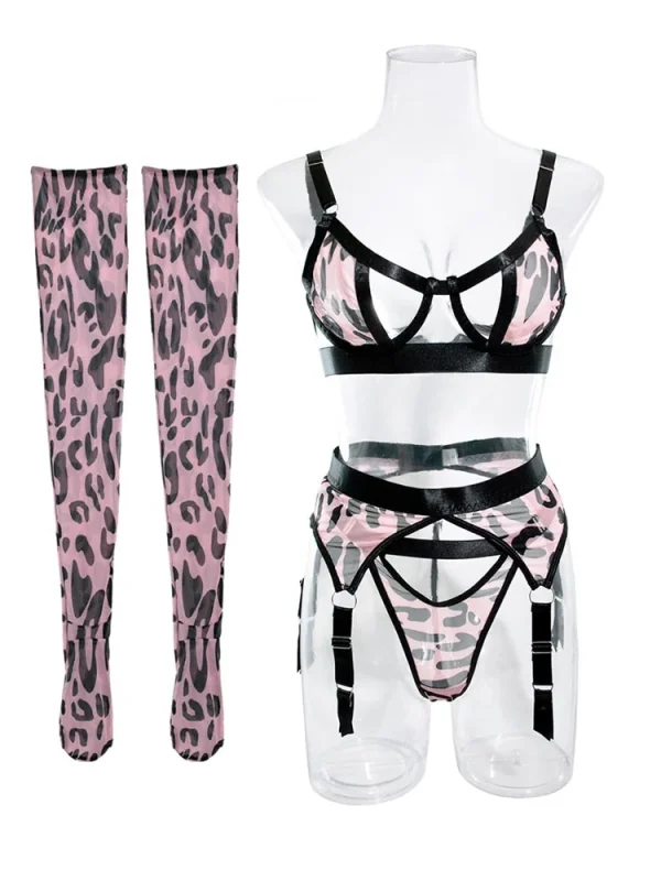 teddy-lingerie-pink-leopard-set-6 lingerie teddy