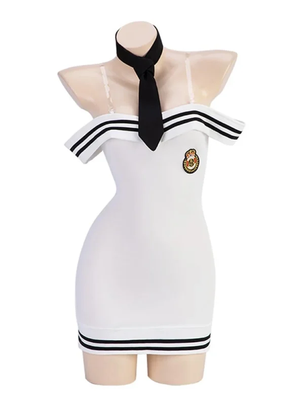 youthful-cosplay-back-tie-strap-dress-2 sexy student palying