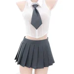 youthful-cosplay-split-white-gray-suit-4 sexy student palying