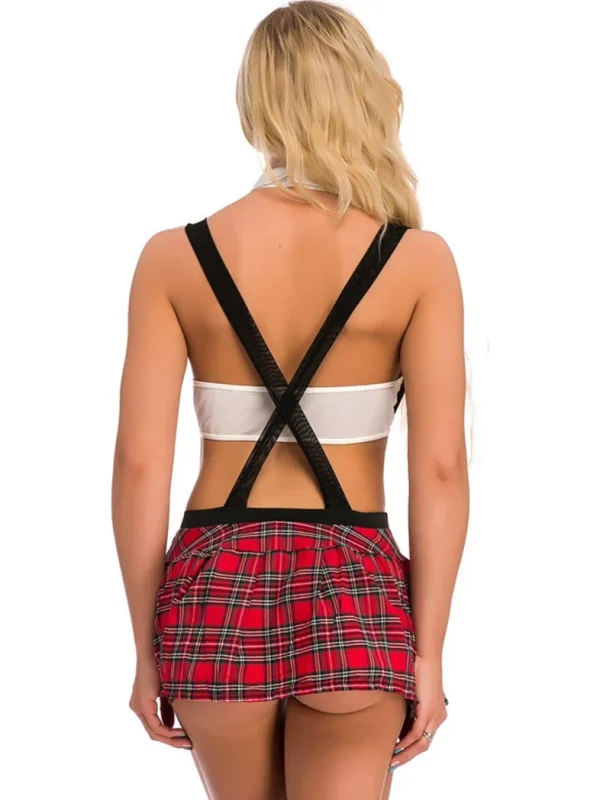 youthful-cosplay-strap-plaid-skirt-suit-6 sexy student palying