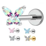 zirconia-butterfly-lip-stud body piercing jewellery