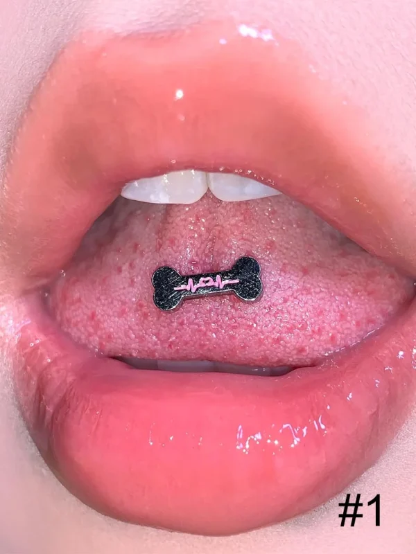 Body-Jewellery-Bone-Shape-Stone-Tongue-Stud-2 piercing jewellery