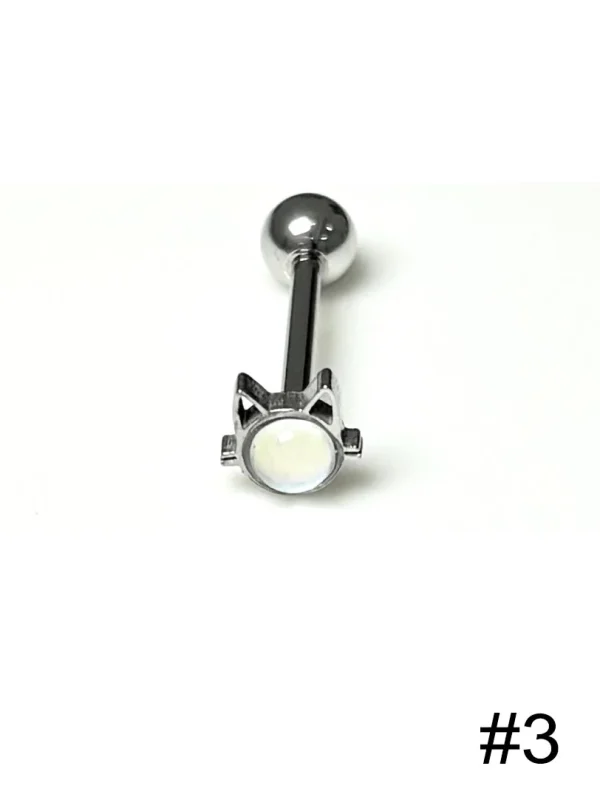 Body-Jewellery-Cat-Crystal-Tongue-Stud-4 tongue piercing studs