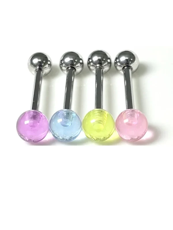 Body-Jewellery-Colorful-Acrylic-Tongue-Stud-7 tongue piercing studs