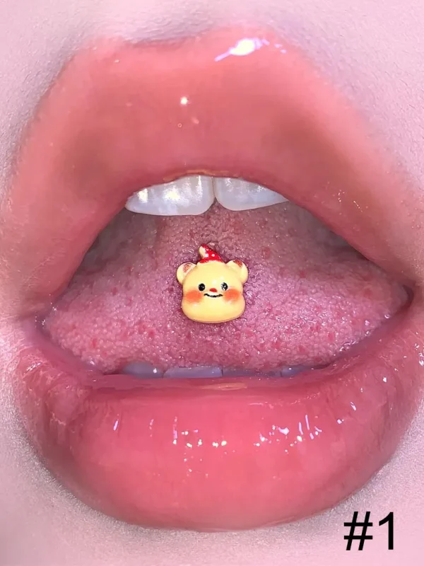 Body-Jewellery-Cute-Bear-Tongue-Stud-2 tongue piercing studs